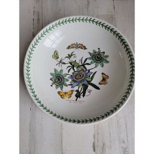 Large Botanic Gardens Blue Passion Flower ceramic serving dish Portmeirion
